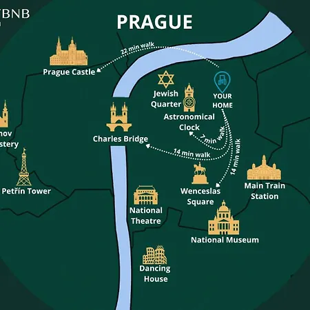 Dot 3 Bdr With Tyn Cathedral View & Ac Prag