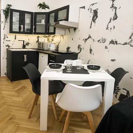 Lägenhet Black & White Apartment Prague By Wenceslas Square And Muzeum Prag