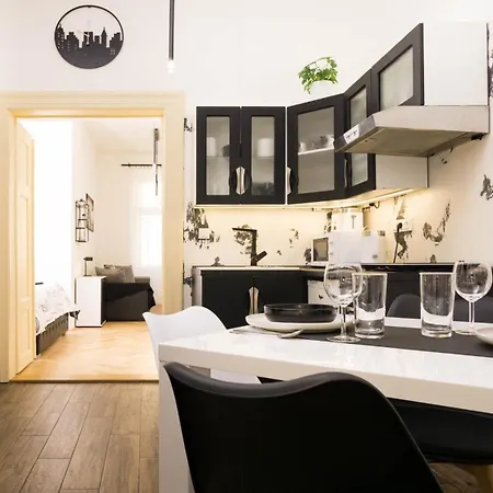 Lägenhet Black & White Apartment Prague By Wenceslas Square And Muzeum *