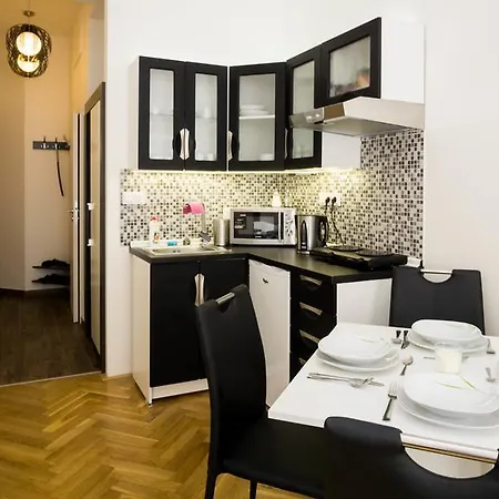 Black & White Apartment Prague By Wenceslas Square And Muzeum Lägenhet