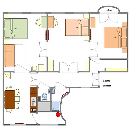 Apartment For Celebrations Spacious 3bdr With Balcony *