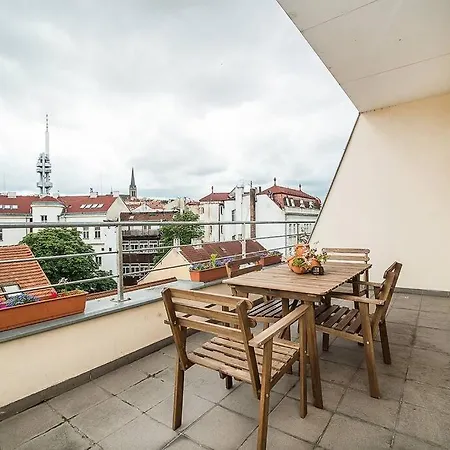 Great Terrace In Big, Flat Prague