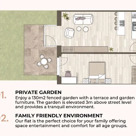 Apartment Beta - Garage, Air Condition, Garden, At Metro Prague
