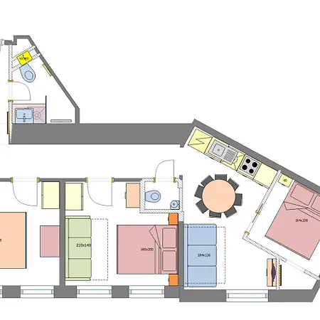 3bdr Elegance Deco Downtown Flat Apartment