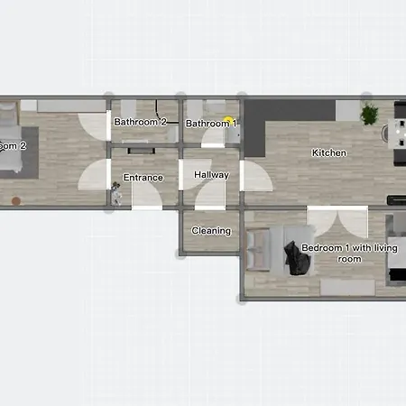 Apartment Flat With Balcony And Garage Prague