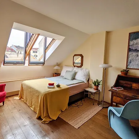 Guestrooms, Rooftop With Garden, Spacious Living Room, Character And Fireplace Praag