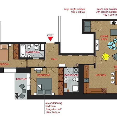 Apartman Decadent Art Deco Balcony In Old Town *