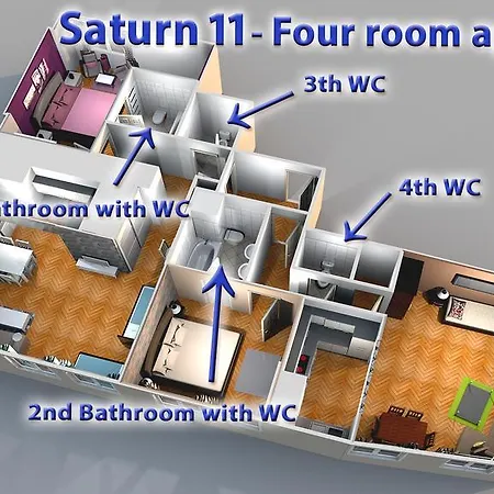 아파트 Saturn 프라하