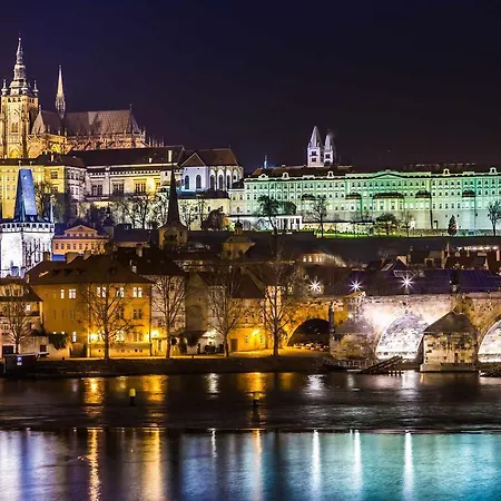 Historical Between Castle And Charles Bridge Prague