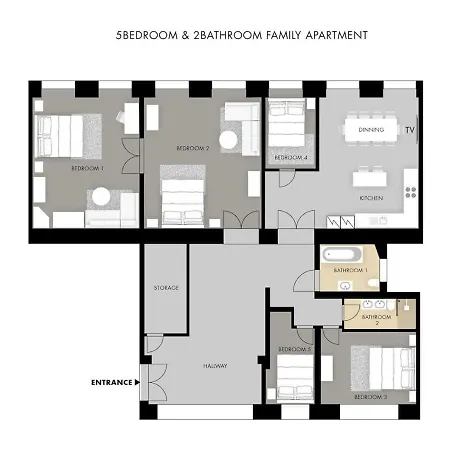 5br 2bath Family 5mins To Wenceslas Square * Prague