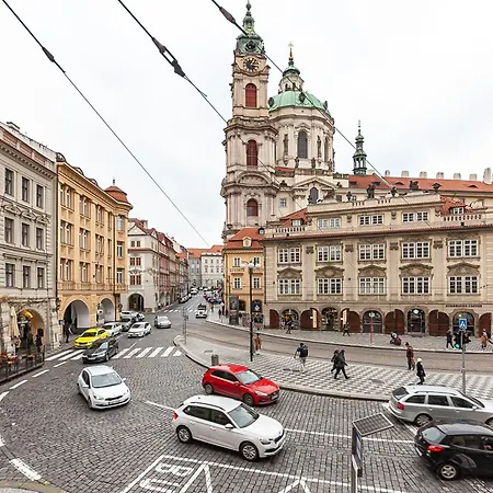 Royal Apartment By Charles Bridge View Of Saint Nicholas Church
