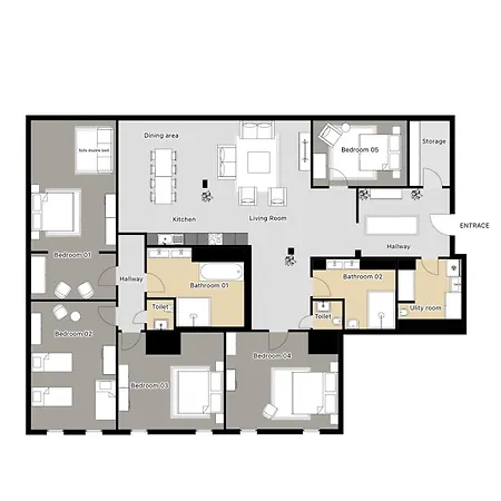 5br+3.5bt Wilson Apt. Apartment Prag