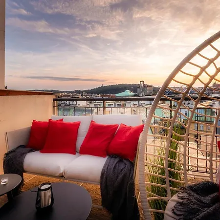 A/c Lux Rooftop 6br+3.5bath Wenceslas Square Apartamento Praga