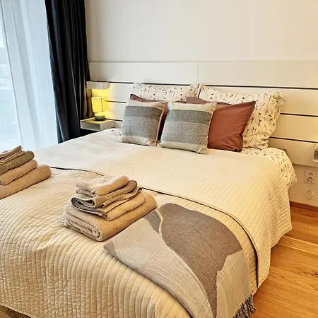 New Studio, King Bed, Free Parking, Terrace Apartment Prague