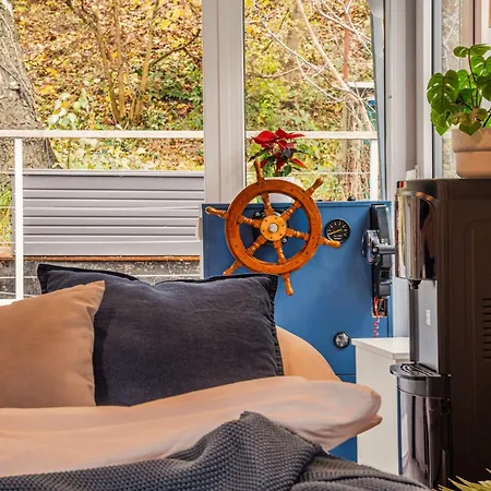 Houseboat Neptun With Paddle Boat - On The River