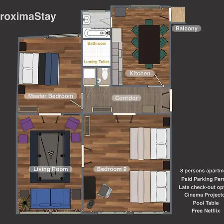 Apartment Proxima Downtown - Pool Table And Cinema Projector Prague